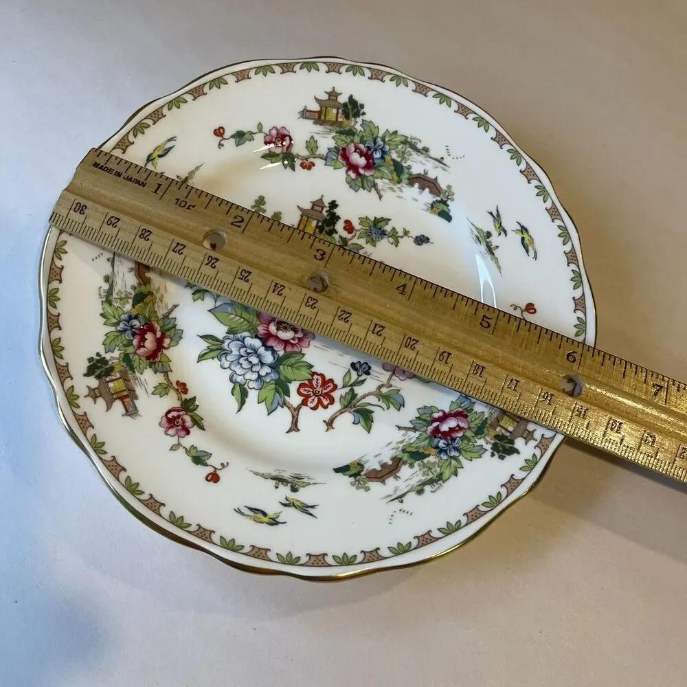 Vintage‎ Crown Staffordshire England Pagoda BREAD Plate Dessert